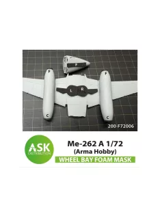  Art Scale - Me 262A wheel bay FOAM flexibel fit mask for Arma Hobby