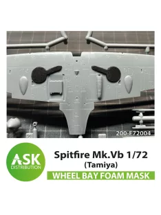   Art Scale - Spitfire Mk.Vb wheel bay FOAM flexibel mask for Tamiya