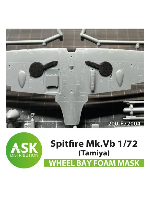 Art Scale - Spitfire Mk.Vb wheel bay FOAM flexibel mask for Tamiya