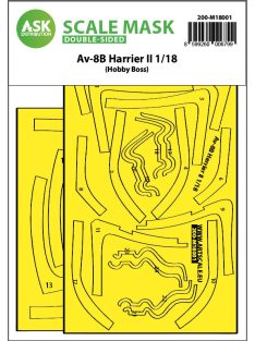   Art Scale - 1/18 Av-8B Harrier II double-sided express fit mask for Hobby Boss