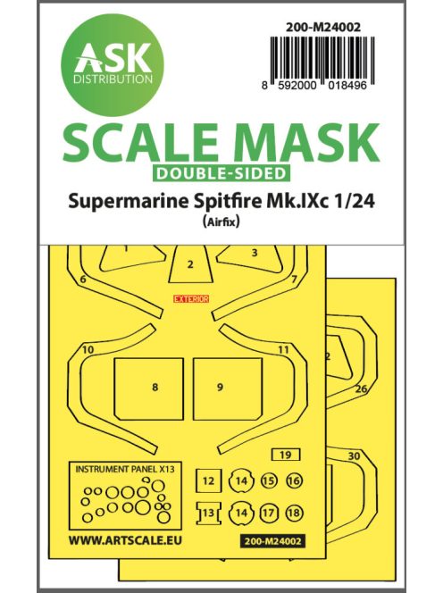 Art Scale - 1/24 Spitfire Mk.IX double-sided masks for Airfix