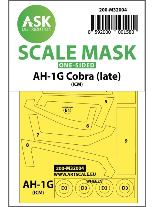 Art Scale - 1/32 AH-1G Cobra (late) one-sided for ICM/Special Hobby