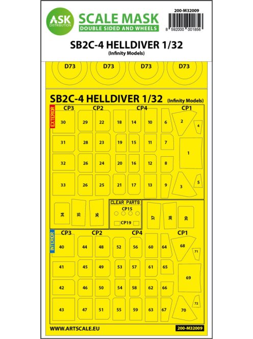 Art Scale - 1/32 SB2C-4 Helldiver double-sided express mask for Infinity kit
