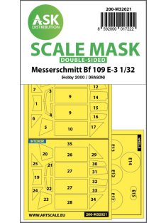   Art Scale - 1/32 Messerschmitt Bf 109E-3 double-sided express masks for Hobby2000/Dragon
