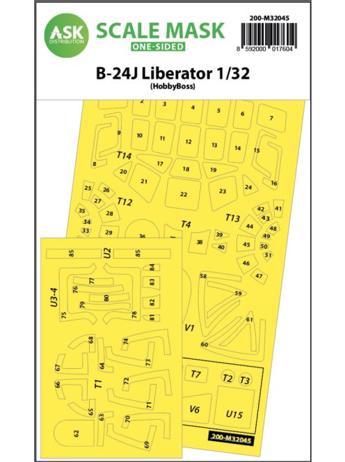 Art Scale - 1/32 B-24J Liberator one-sided mask for Hobby Boss