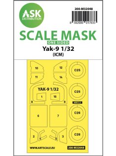 Art Scale - 1/32 Yak-9 one-sided mask for ICM