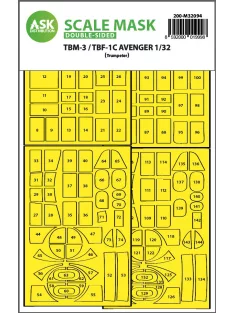  Art Scale - 1/32 TBM-3/TBF-1C double-sided express fit mask for Trumpeter