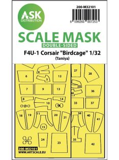   Art Scale - 1/32 F4U-1 Corsair Birdcage double-sided express fit mask for Tamiya