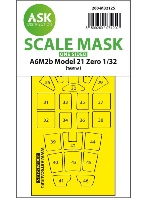 Art Scale - 1/32 A6M2b Model 21 Zero one-sided express fit mask for Tamiya