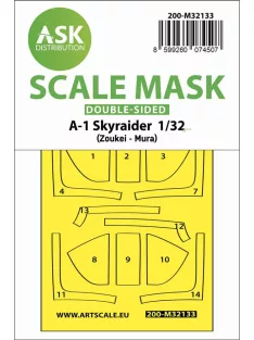   Art Scale - A-1 Skyraider double-sided express fit and self adhesive mask for SWS Zoukei-Mura