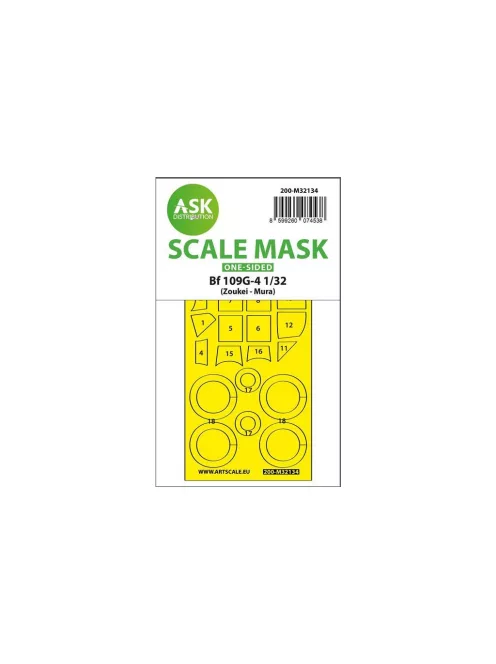 Art Scale - Bf 109G-4 one-sided express fit and self adhesive mask for SWS Zoukei - Mura