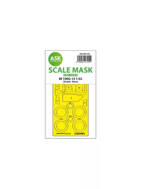 Art Scale - Bf 109G-14 one-sided express fit and self adhesive mask for SWS Zoukei - Mura