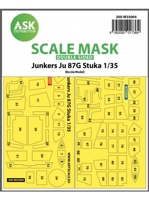 Art Scale - 1/35 Junkers Ju 87G Stuka double-sided painting mask for Border Model