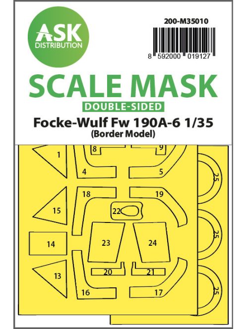 Art Scale - 1/35 Fw 190A-6 double-sided painting mask for Border Model