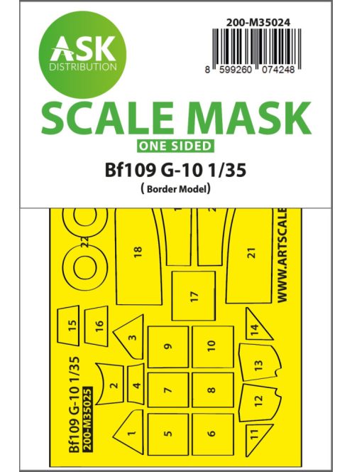 Art Scale - 1/35 Messerschmitt Bf 109G-10 one-sided painting mask for Border Model