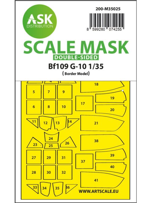 Art Scale - 1/35 Messerschmitt Bf 109G-10 double-sided painting mask for Border Model