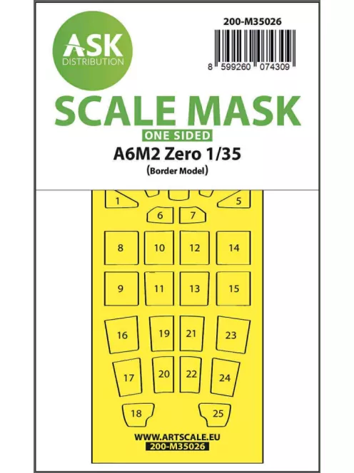 Art Scale - A6M2 Zero one-sided painting mask for Border Model