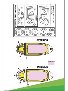   Art Scale - Hawker Tempest Mk.V double-sided painting mask for Revell / Special Hobby
