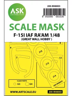   Art Scale - 1/48 F-15I Ra'am double-sided painting mask for Great Wall Hobby
