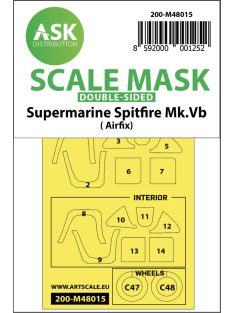   Art Scale - 1/48 Spitfire Mk.Vb double-sided painting mask for Airfix