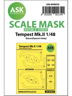   Art Scale - 1/48 Hawker Tempest Mk.II double-sided painting mask for Eduard / Special Hobby