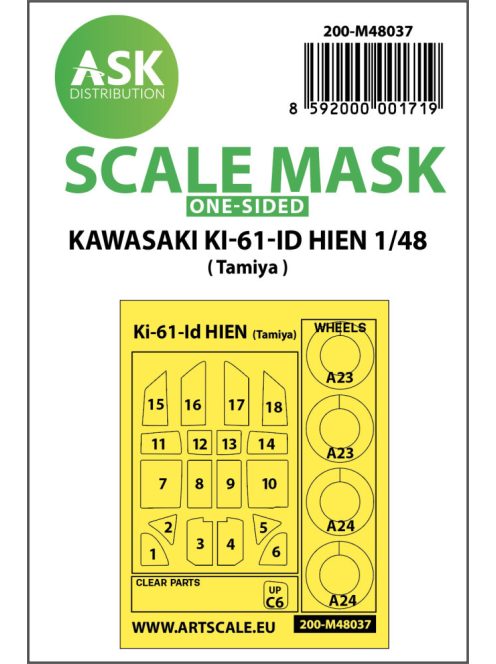 Art Scale - 1/48 Kawasaki Ki-61-ID Hien one-sided painting mask for Tamiya