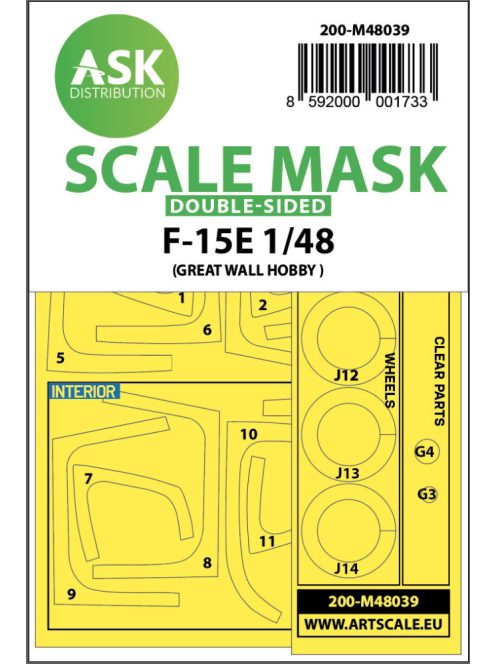 Art Scale - 1/48 F-15E double-sided painting mask for Great Wall Hobby