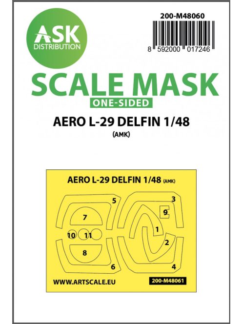 Art Scale - 1/48 AERO L-29 DELFIN one-sided express mask for AMK