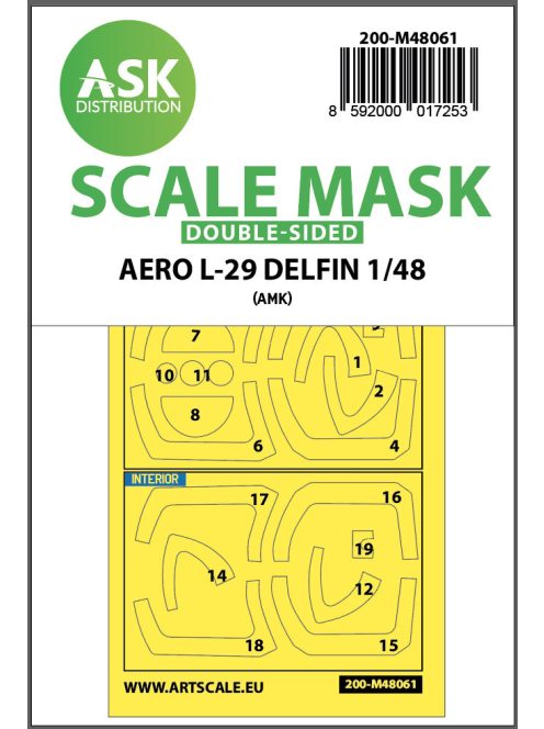 Art Scale - 1/48 AERO L-29 DELFIN double-sided express mask for AMK