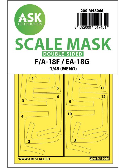 Art Scale - 1/48 F/A-18F Super Hornet / EA-18G Growler double-sided express mask for Meng