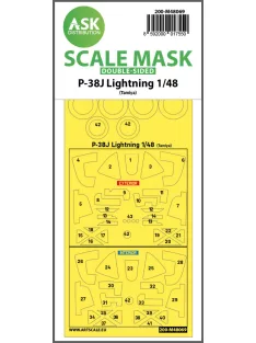   Art Scale - 1/48 P-38J Lightning double-sided mask for Tamiya