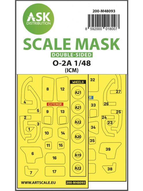 Art Scale - 1/48 O-2A double-sided mask self-adhesive, pre-cutted for ICM