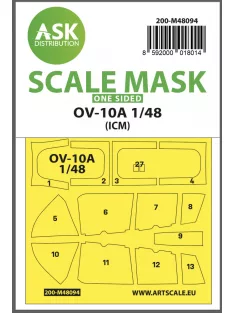   Art Scale - 1/48 OV-10A one-sided mask self-adhesive pre-cutted for ICM