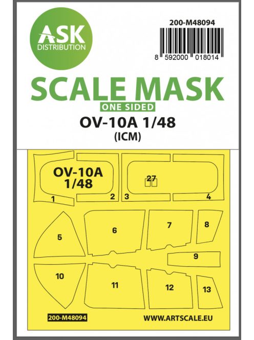 Art Scale - 1/48 OV-10A one-sided mask self-adhesive pre-cutted for ICM