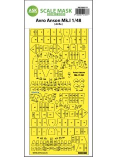   Art Scale - 1/48 Avro Anson Mk.I double-sided express mask, self-adhesive and pre-cutted for Airfix
