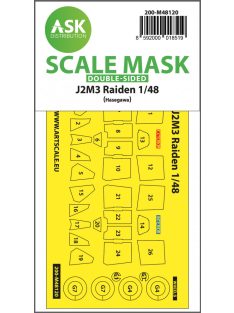   Art Scale - 1/48 J2M3 Raiden double-sided express mask, self-adhesive and pre-cutted for Hasegawa