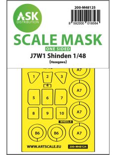   Art Scale - 1/48 J7W1 Shinden one-sided express mask, self-adhesive and pre-cutted for Hasegawa