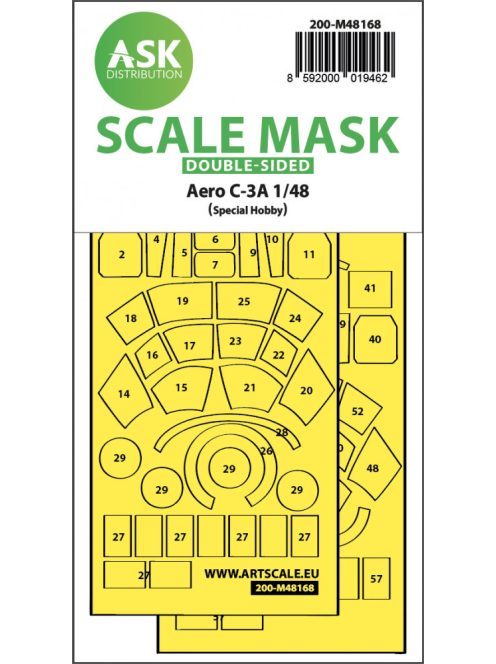 Art Scale - 1/48 Aero C-3A double-sided express fit  mask for Special Hobby