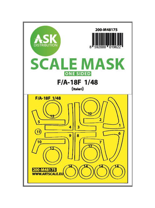 Art Scale - 1/48 F/A-18F one-sided express fit  mask for Italeri