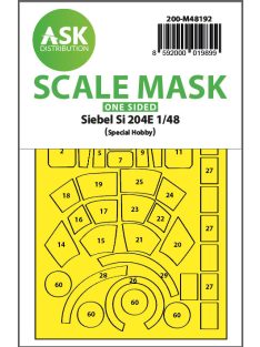   Art Scale - 1/48 Siebel Si 204E one-sided realy fit and self adhesive express mask for Special Hobby