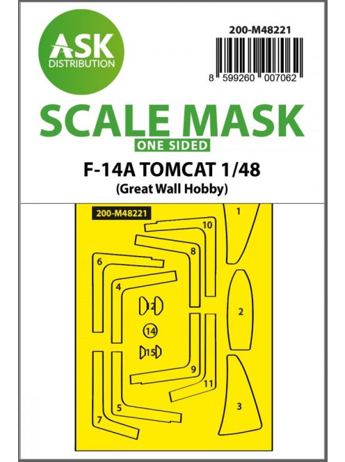 Art Scale - 1/48 F-14A Tomcat one-sided express fit mask for GWH