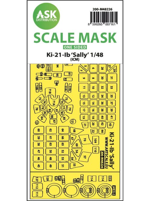 Art Scale - 1/48 Ki-21-Ib Sally one-sided express fit mask for ICM