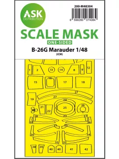   Art Scale - 1/48 B-26G Marauder one-sided express fit mask for ICM