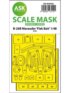   Art Scale - 1/48 B-26B Marauder "Flak Bait" double-sided express fit mask for ICM