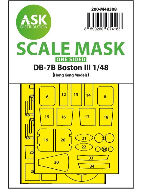 Art Scale - 1/48 DB-7B Boston III one-sided express fit mask for GWH