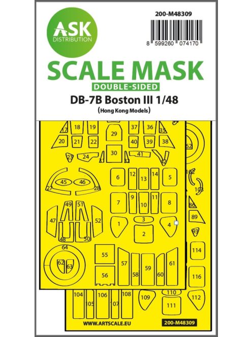 Art Scale - 1/48 DB-7B Boston III double-sided express fit mask for GWH