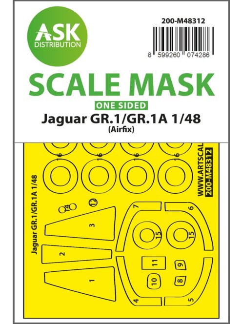 Art Scale - 1/48 Jaguar GR.1/GR.1A one-sided express fit mask for Airfix