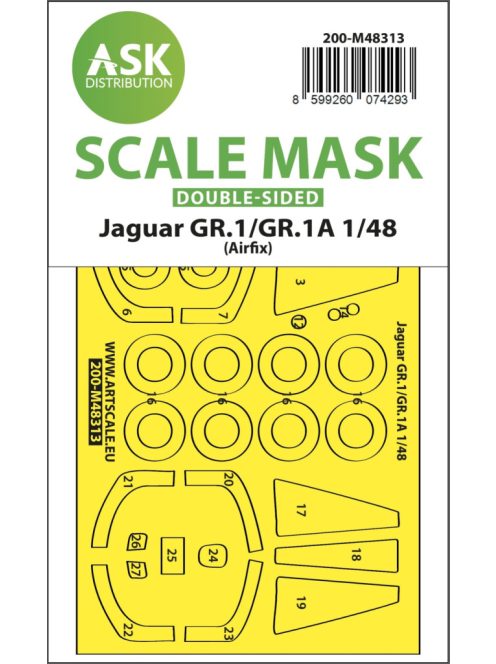 Art Scale - 1/48 Jaguar GR.1/GR.1A double-sided express fit mask for Airfix