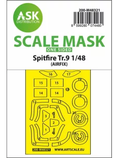   Art Scale - Spitfire Tr.9 one-sided express fit mask for Airfix