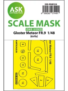   Art Scale - Gloster Meteor FR.9 one-sided fit and self adhesive express mask for Airfix
